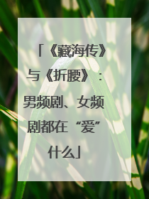 《藏海传》与《折腰》：男频剧、女频剧都在“爱”什么