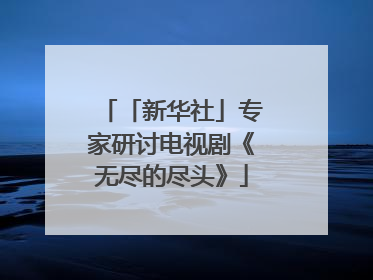 「新华社」专家研讨电视剧《无尽的尽头》