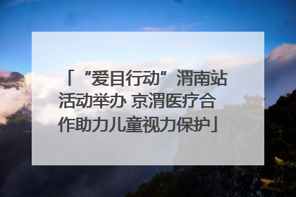 “爱目行动”渭南站活动举办 京渭医疗合作助力儿童视力保护
