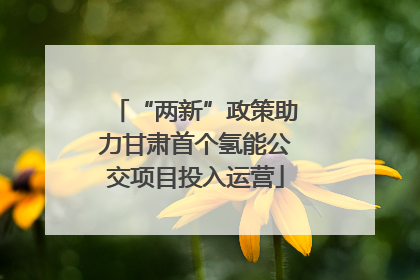 “两新”政策助力甘肃首个氢能公交项目投入运营