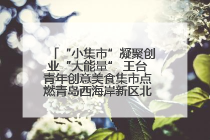 “小集市”凝聚创业“大能量” 王台青年创意美食集市点燃青岛西海岸新区北部新城夜经济