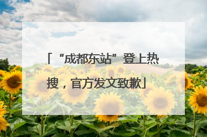 “成都东站”登上热搜，官方发文致歉