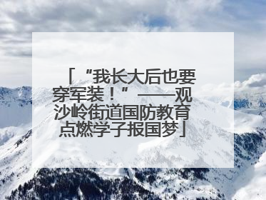 “我长大后也要穿军装！”——观沙岭街道国防教育点燃学子报国梦