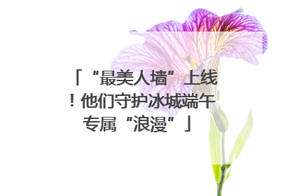 “最美人墙”上线！他们守护冰城端午专属“浪漫”