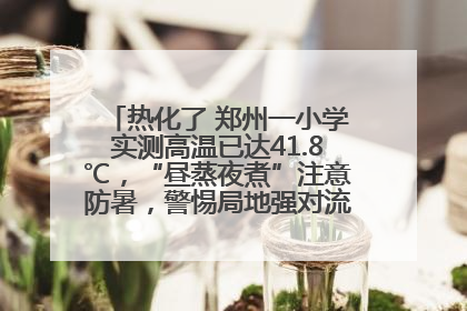 热化了 郑州一小学实测高温已达41.8℃，“昼蒸夜煮”注意防暑，警惕局地强对流和雷暴大风！