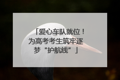 爱心车队就位!为高考考生筑牢逐梦“护航线”