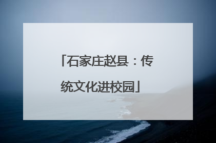 石家庄赵县：传统文化进校园