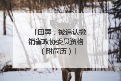 田蓉，被追认撤销省政协委员资格（附简历）