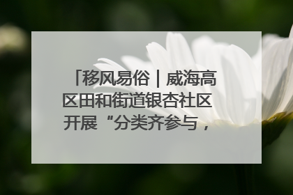 移风易俗｜威海高区田和街道银杏社区开展“分类齐参与，低碳新时尚”垃圾分类主题宣传活动