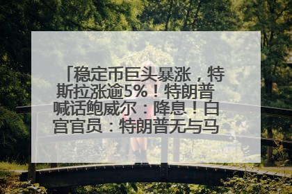 稳定币巨头暴涨，特斯拉涨逾5%！特朗普喊话鲍威尔：降息！白宫官员：特朗普无与马斯克交谈计划，他正考虑卖掉红色特斯拉