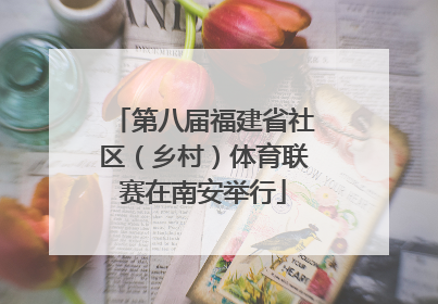 第八届福建省社区（乡村）体育联赛在南安举行