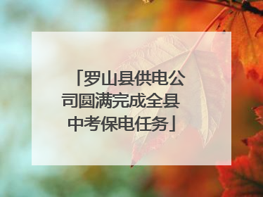 罗山县供电公司圆满完成全县中考保电任务