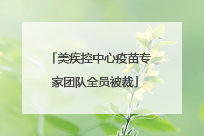 美疾控中心疫苗专家团队全员被裁