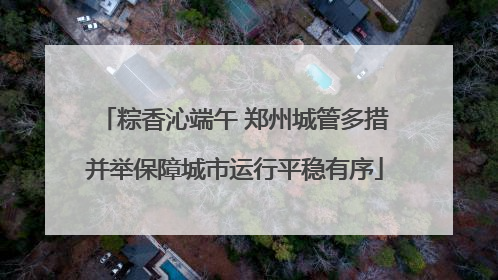 粽香沁端午 郑州城管多措并举保障城市运行平稳有序