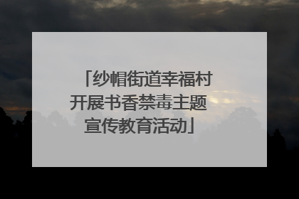 纱帽街道幸福村开展书香禁毒主题宣传教育活动