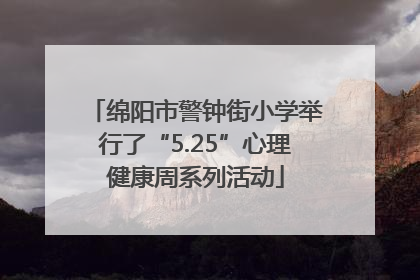 绵阳市警钟街小学举行了“5.25”心理健康周系列活动