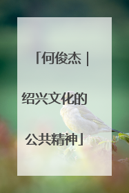 何俊杰｜绍兴文化的公共精神