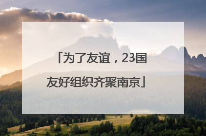 为了友谊，23国友好组织齐聚南京