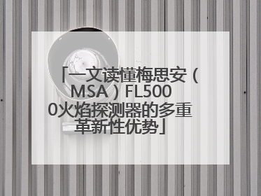 一文读懂梅思安（MSA）FL5000火焰探测器的多重革新性优势