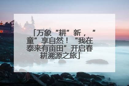 万象“耕”新，“童”享自然！“我在泰来有亩田”开启春耕溯源之旅