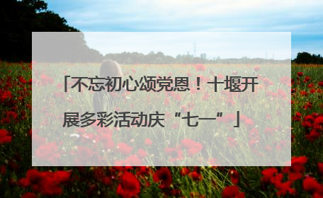 不忘初心颂党恩！十堰开展多彩活动庆“七一”