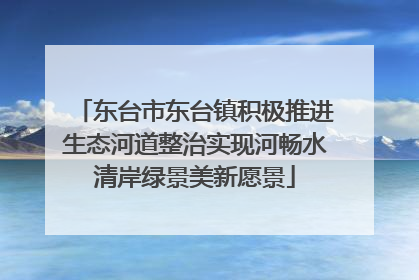 东台市东台镇积极推进生态河道整治实现河畅水清岸绿景美新愿景