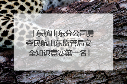 东航山东分公司勇夺民航山东监管局安全知识竞赛第一名
