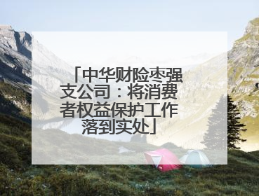 中华财险枣强支公司：将消费者权益保护工作落到实处