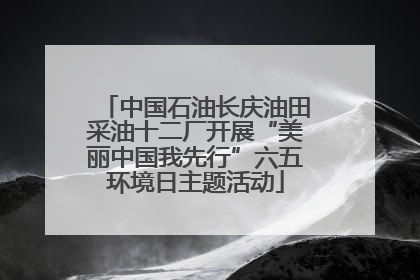 中国石油长庆油田采油十二厂开展“美丽中国我先行”六五环境日主题活动
