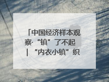 中国经济样本观察·“镇”了不起｜“内衣小镇”织出500亿元“里子产业”