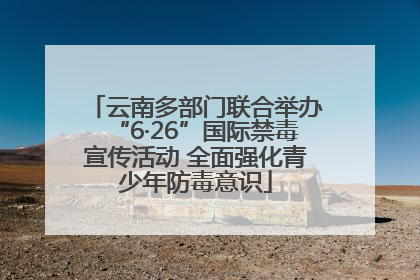 云南多部门联合举办“6·26”国际禁毒宣传活动 全面强化青少年防毒意识