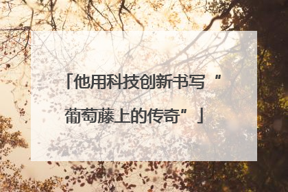 他用科技创新书写“葡萄藤上的传奇”