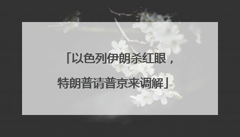 以色列伊朗杀红眼，特朗普请普京来调解
