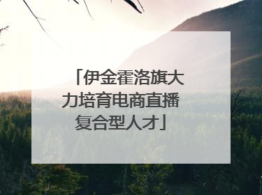 伊金霍洛旗大力培育电商直播复合型人才