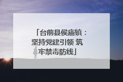 台前县侯庙镇：坚持党建引领 筑牢禁毒防线