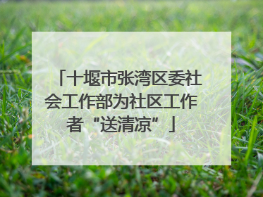 十堰市张湾区委社会工作部为社区工作者“送清凉”