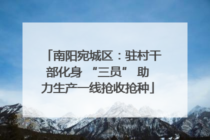 南阳宛城区：驻村干部化身 “三员” 助力生产一线抢收抢种