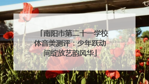 南阳市第二十一学校体音美测评：少年跃动间绽放艺韵风华