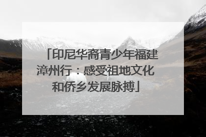 印尼华裔青少年福建漳州行：感受祖地文化和侨乡发展脉搏