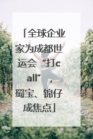 全球企业家为成都世运会“打call”，蜀宝、锦仔成焦点