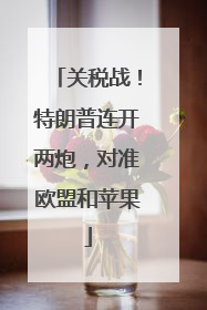 关税战！特朗普连开两炮，对准欧盟和苹果