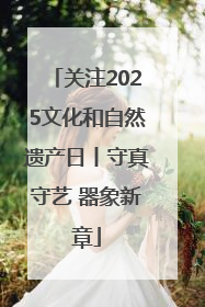 关注2025文化和自然遗产日丨守真守艺 器象新章