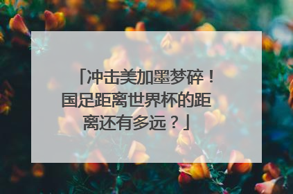 冲击美加墨梦碎！国足距离世界杯的距离还有多远？