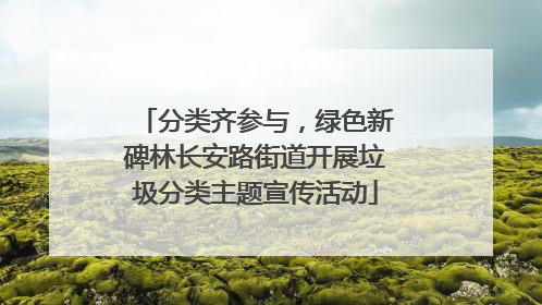 分类齐参与，绿色新碑林长安路街道开展垃圾分类主题宣传活动