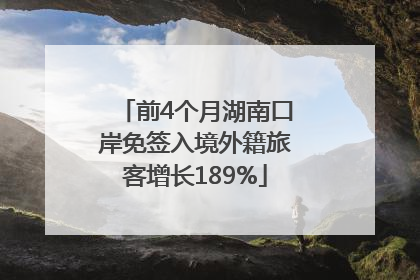 前4个月湖南口岸免签入境外籍旅客增长189%