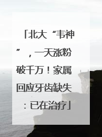 北大“韦神”，一天涨粉破千万！家属回应牙齿缺失：已在治疗