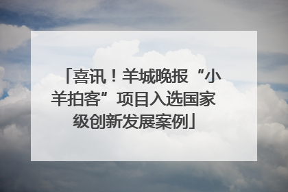 喜讯！羊城晚报“小羊拍客”项目入选国家级创新发展案例