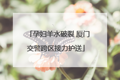 孕妇羊水破裂 厦门交警跨区接力护送