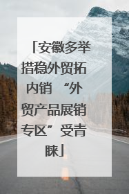 安徽多举措稳外贸拓内销 “外贸产品展销专区”受青睐