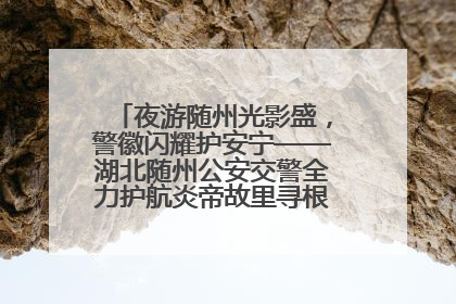 夜游随州光影盛，警徽闪耀护安宁——湖北随州公安交警全力护航炎帝故里寻根节夜游活动侧记